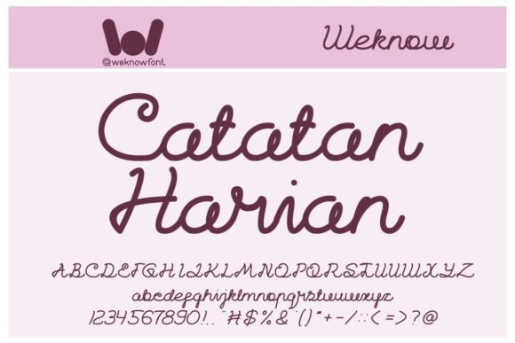 Catatan Harian: A Delicate Script Font for Authentic Branding