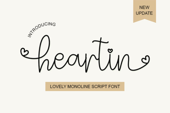 Heartin: A Gentle Script Font for Editorial Design