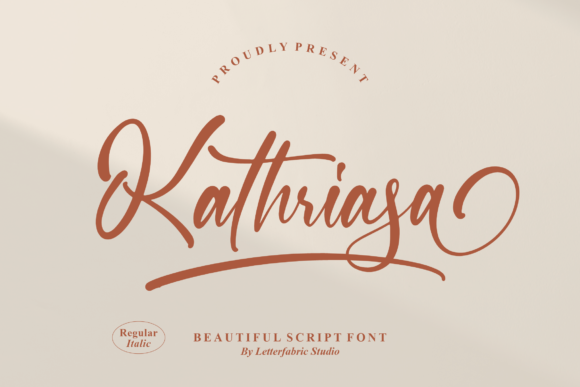 Kathriasa: A Flowing Script Typeface for Editorial Design