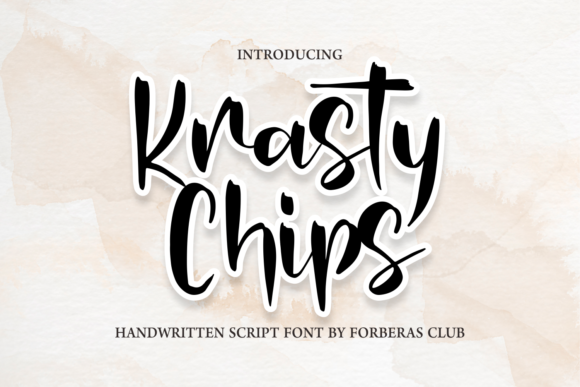 Krasty Chips: An Elegant Script Font for Editorial Design