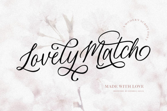 Lovely Match: A Script Typeface for Elegant Editorial Design