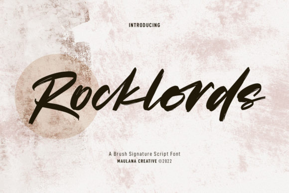 Rocklords: A Relaxed Script Font for Editorial Design